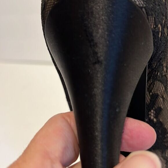 Stuart Weitzman Lillie Nude Luxe Lace Peep Toe Platform Heels Size 10 - Picture 16 of 16